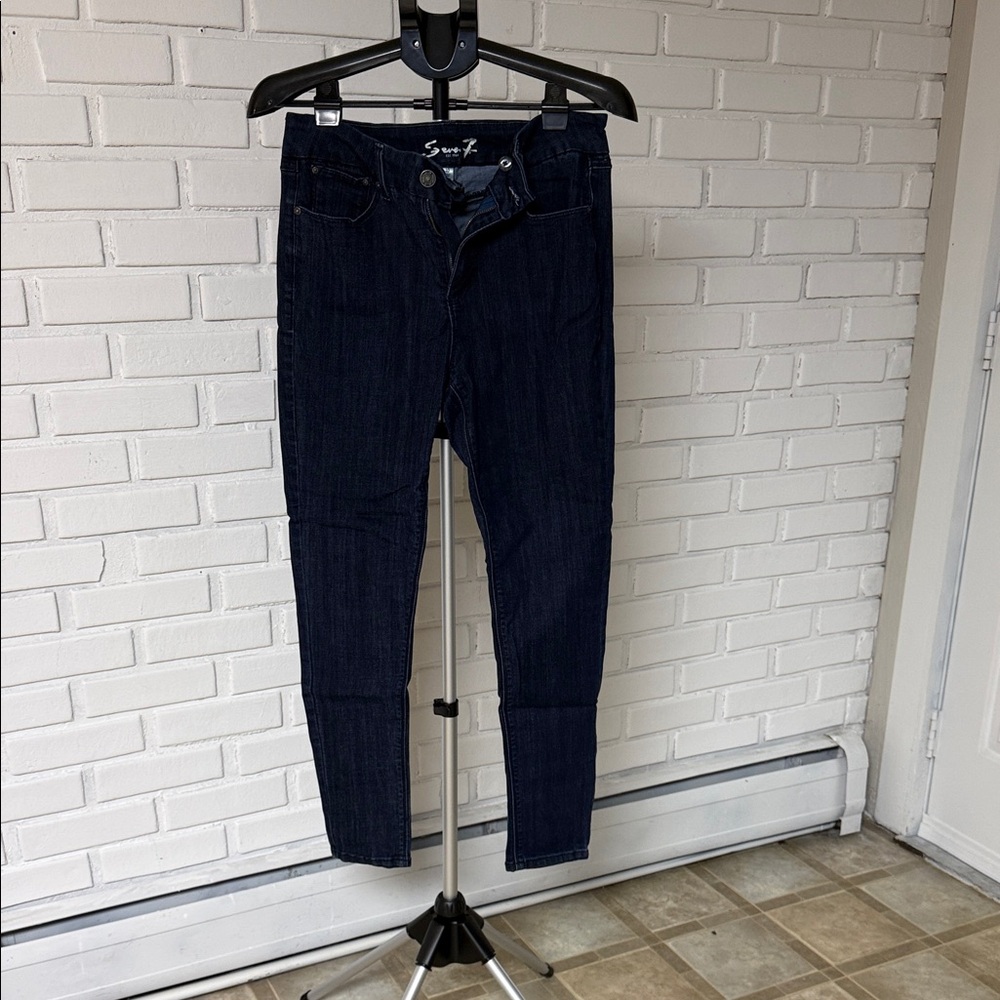 Seven7 Women's Deep Indigo Skinny Jeans